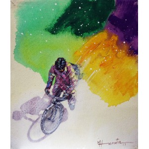 Hussain Chandio, 12 x 14 Inch, Acrylic on Canvas, Figurative Painting-AC-HC-153